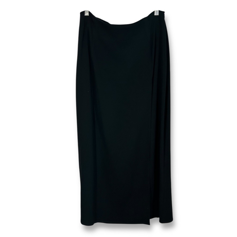 Dana‎ Buchman Black Maxi Skirt High Slit Career Wear Formal Women's Size 14